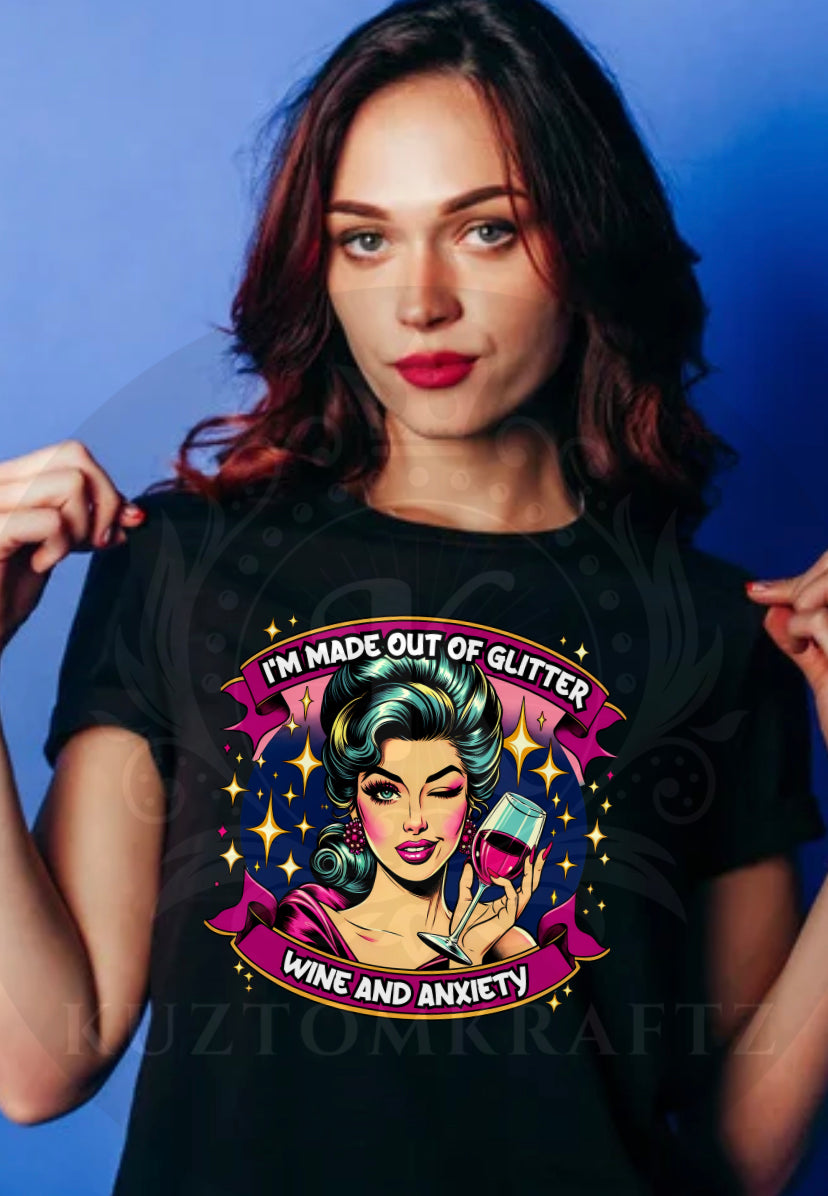 I’m made out of glitter…. DTF transfer