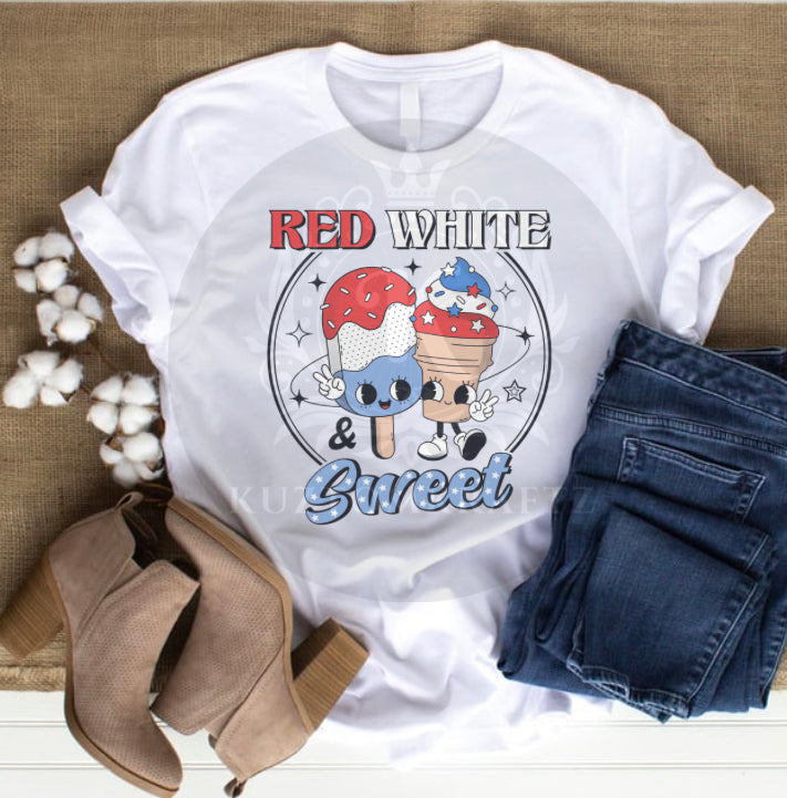 Red white and sweet dtf transfers