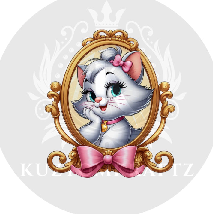 Glitter mirror kitty