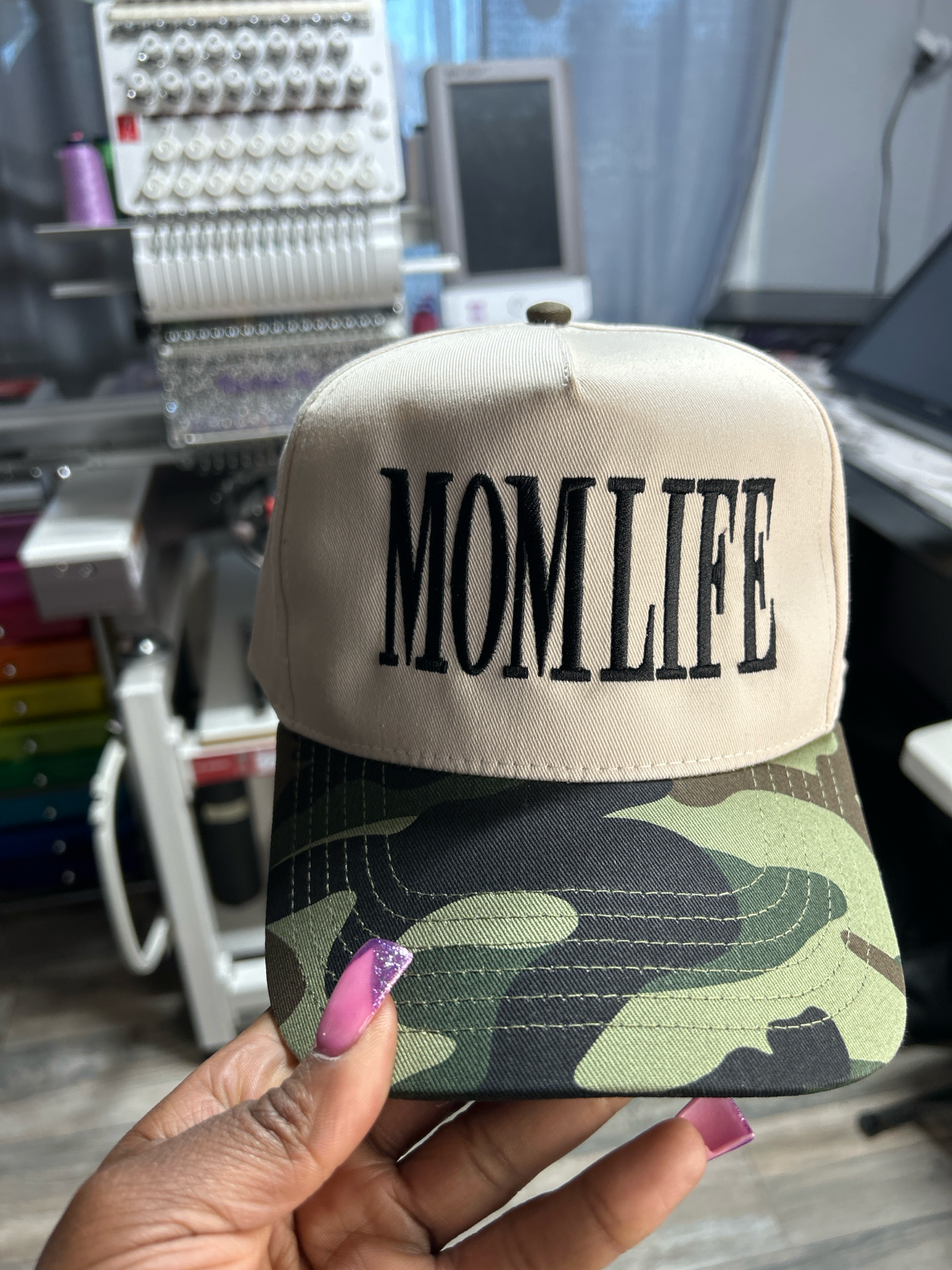 MOMLIFE embroidery camouflage hat