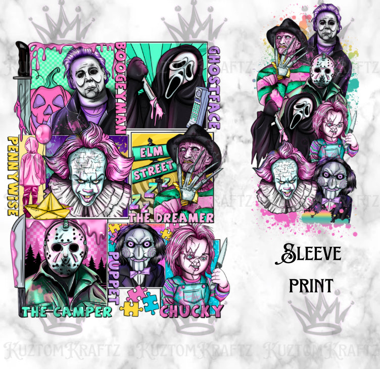 Killer crew with sleeve DTF prints