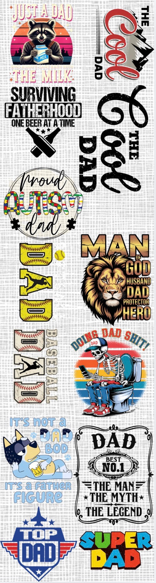 22x83 Father’s Day premade gangsheet 1