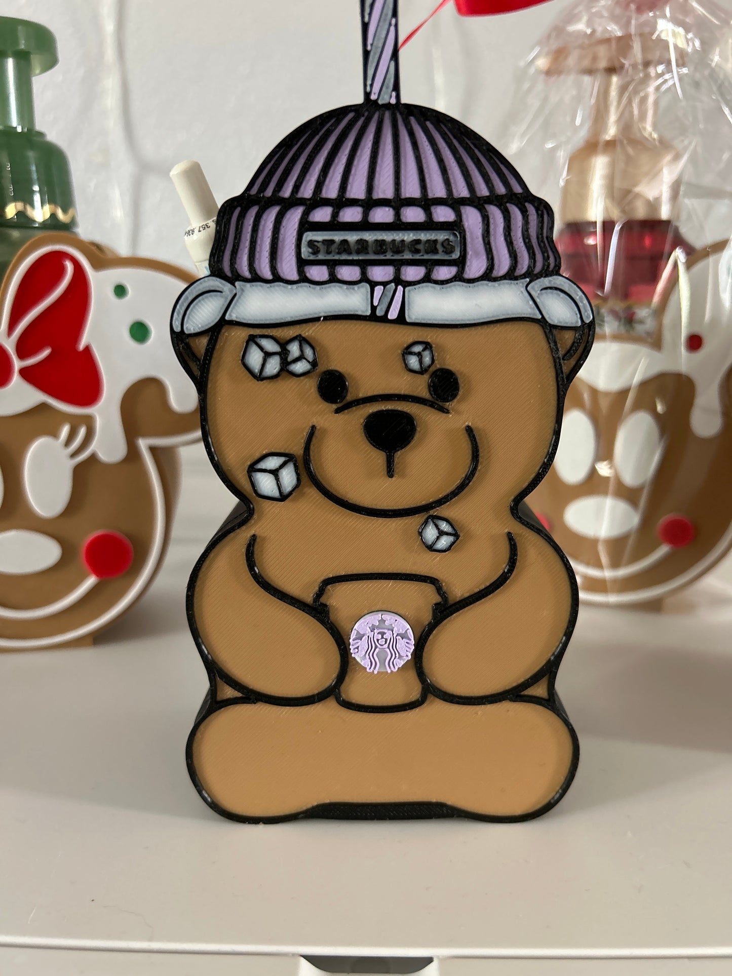 Inspired bear pen holder/makeup brush holder