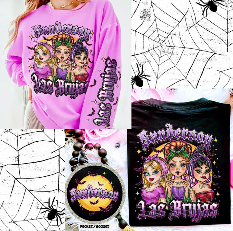 Las Brujas with sleeve or pocket prints