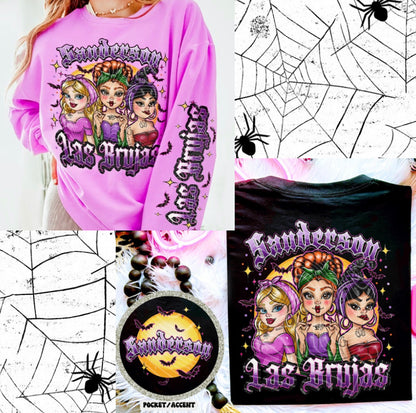 Las Brujas with sleeve or pocket prints