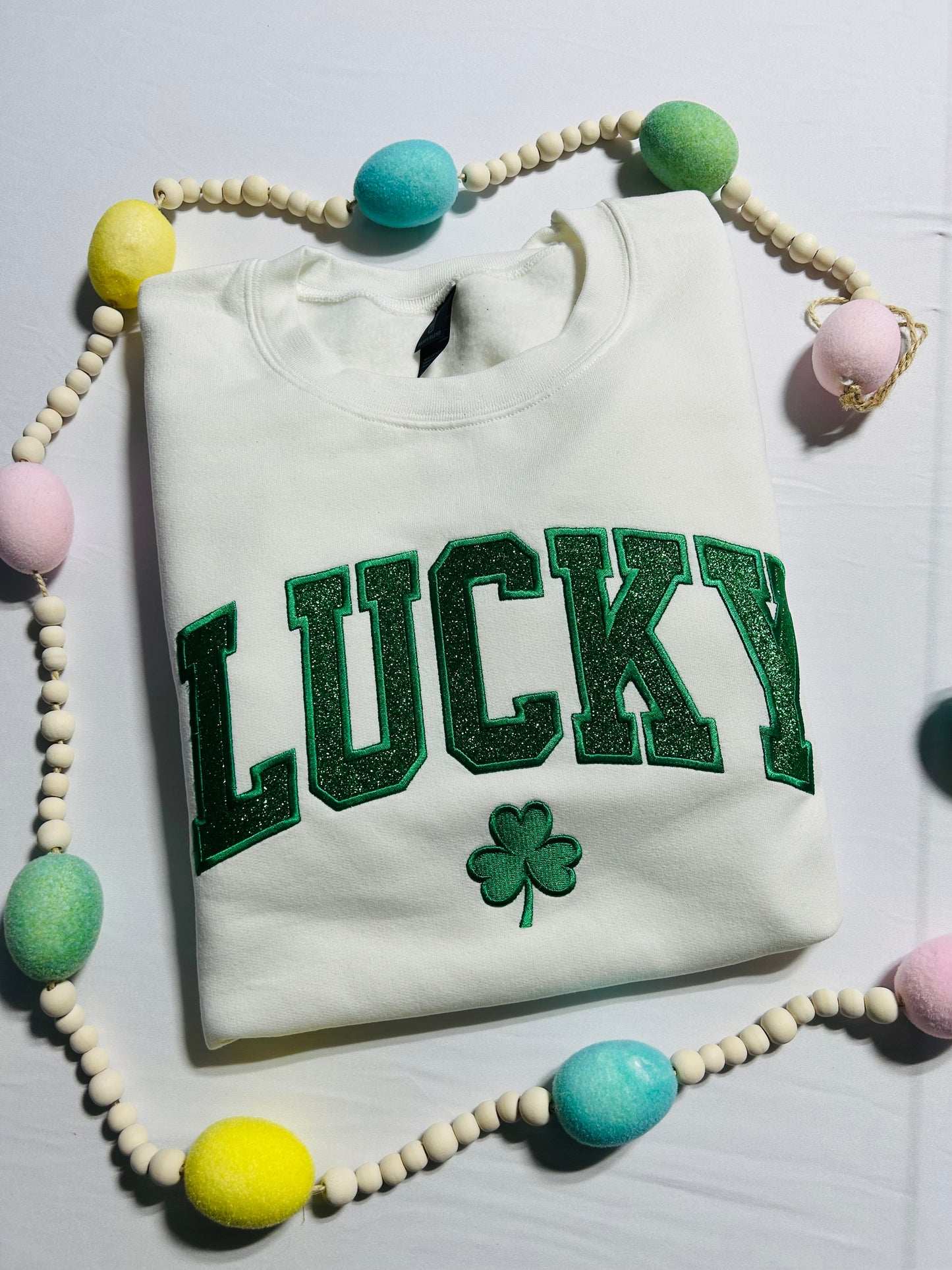 Lucky embroidery Crewneck Sweater