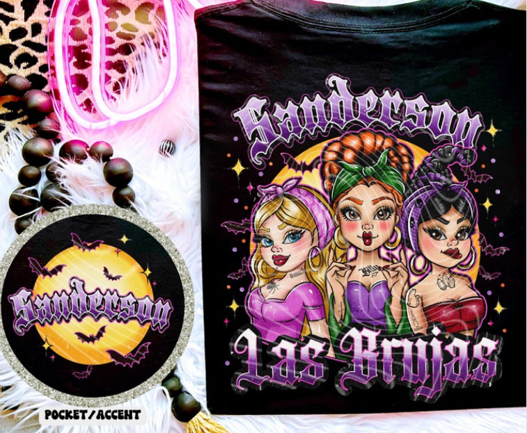 Las Brujas with sleeve or pocket prints