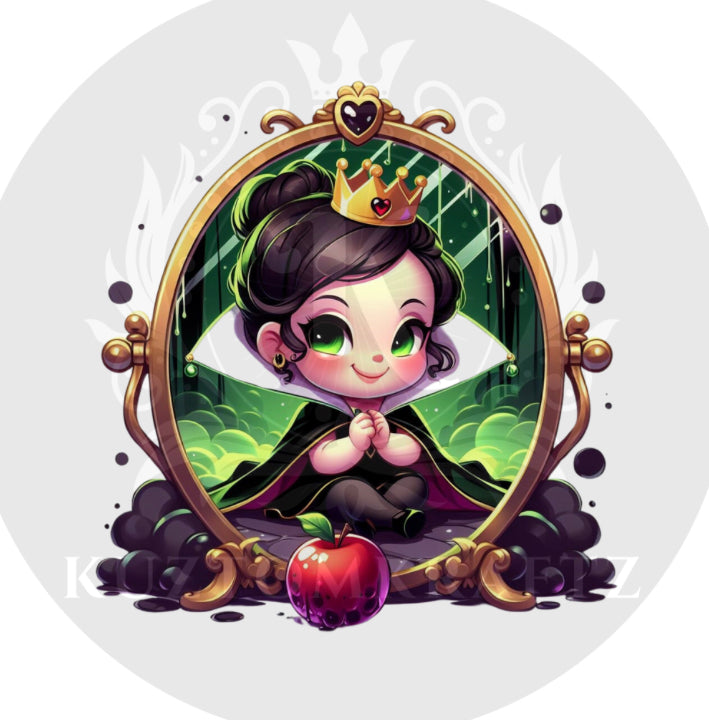 Evil apple witch DTF transfer