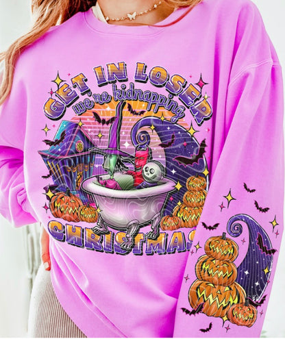 Get in loser Halloween/Christmas with pocket print or sleeve