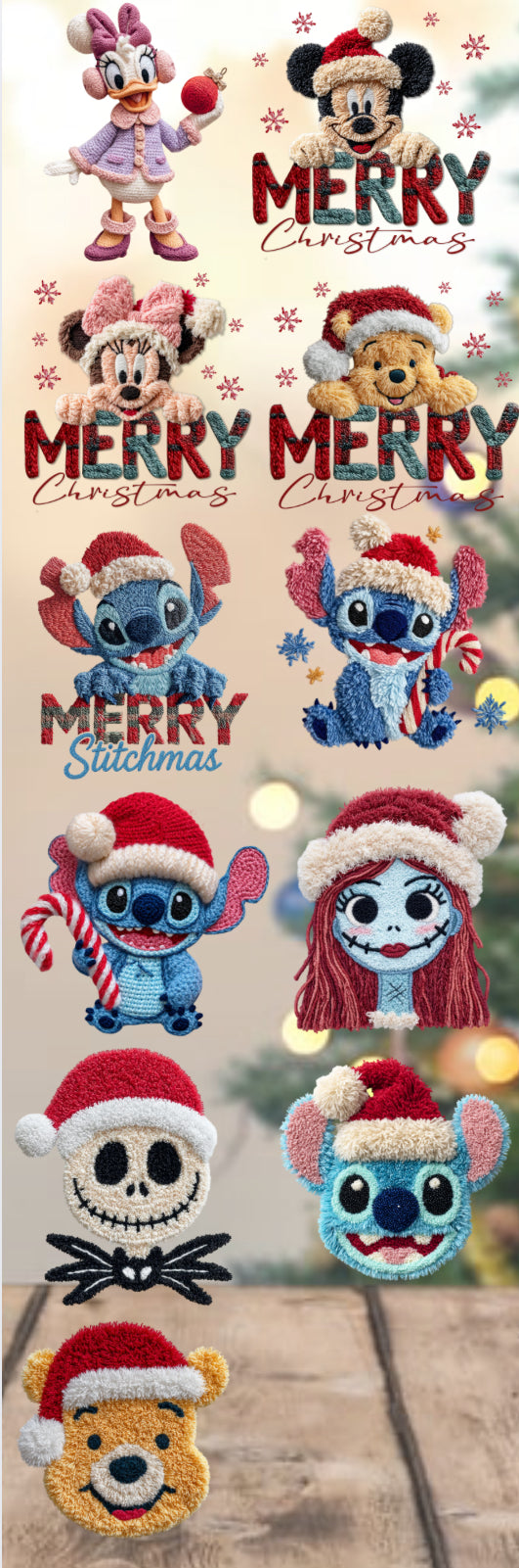 150in premade holiday crochet gangsheet