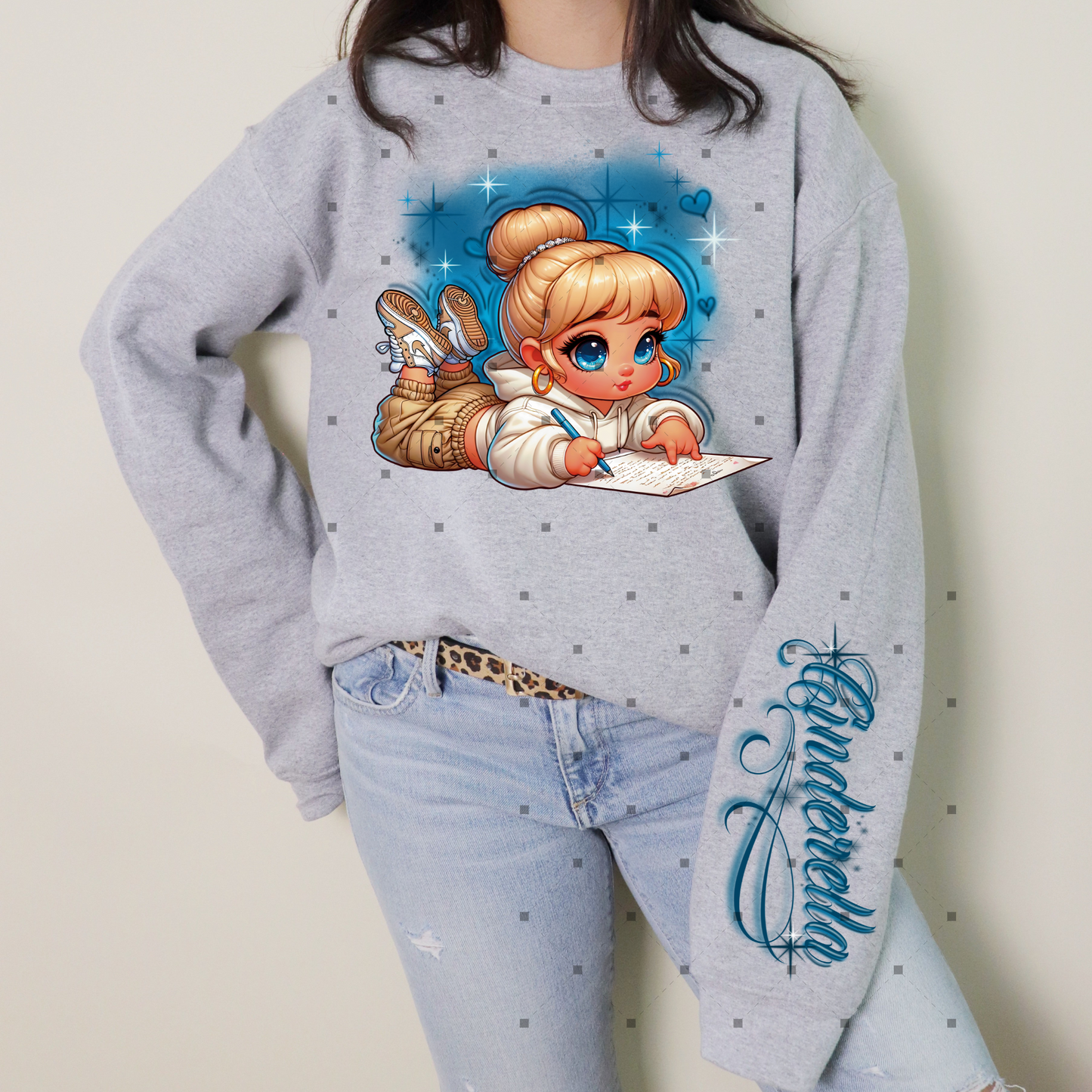 LOVE LETTER AIRBRUSH PRINCESS DTF TRANSFERS